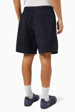 Buy Kith Blue Mason Monogram Shorts in Flocked fabric For Men Online Ounass Bahrain