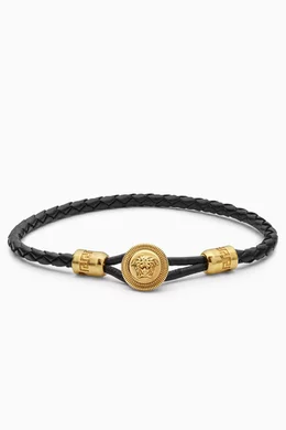 Medusa leather bracelet deals