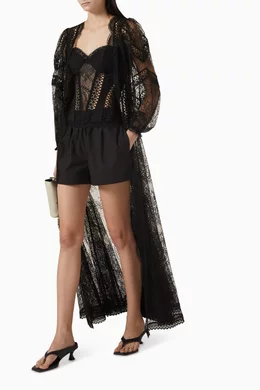 Lace cover up jacket store