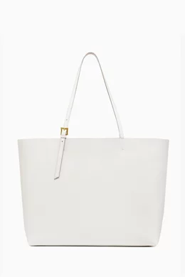 Buy MCM White Large Himmel Shopper Tote Bag in Leather For Women Online Ounass Bahrain