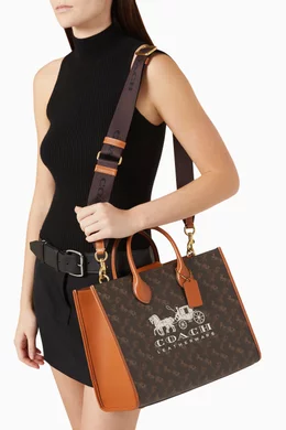 Buy Coach Brown Ace 35 Tote Bag in Signature Canvas For Women Online Ounass Bahrain