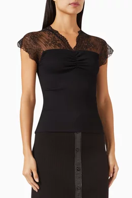 Lace yoke sheath dress clearance