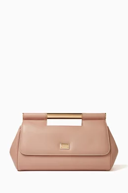 Buy Dolce Gabbana Neutral Medium Sicily Clutch Bag in Leather For Women Online Ounass Bahrain