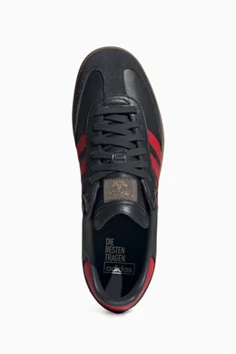 Mens adidas samba black leather clearance