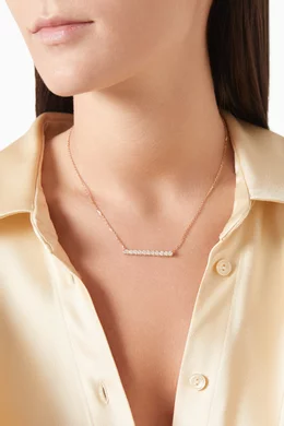 Hirotaka Gossamaer Diamond Bar Necklace