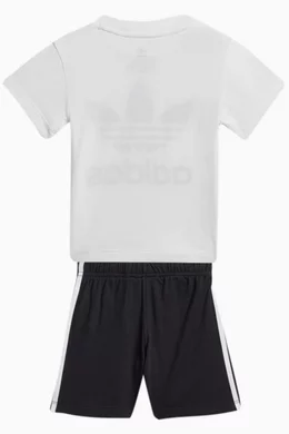 Buy adidas White Trefoil T shirt Shorts Set in Cotton Jersey For UNISEX Online Ounass Bahrain