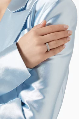 Buy Coach Grey Pave Crystal Ring in Silver plated Brass For Women Online Ounass Bahrain