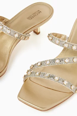 Michael kors embellished slides top