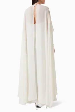 Buy NASS Neutral Embellished Cape style Sleeves Maxi Dress For Women Online Ounass Bahrain