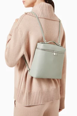 Buy Loro Piana Blue Extra Pocket L23.5 Backpack in Calfskin Leather For Women Online Ounass Bahrain
