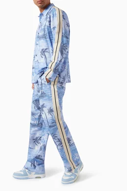 パンツ Palm Angels Pants With Sunset Print Buy Palm Angels Blue Sunset Print Track Pants For Men Online