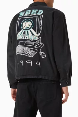 Buy Neighborhood Black Savage Souvenir Jacket in Cotton For Men 