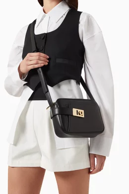 Archive LEATHER SHOULDER BAG 心もとな BLACK