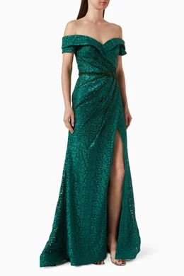 Basix embellished silk ball gown new arrivals