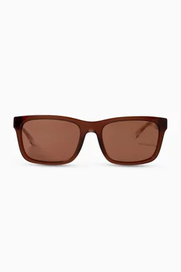 Buy Emporio Armani Brown D frame Sunglasses in Acetate For Men Online Ounass Bahrain