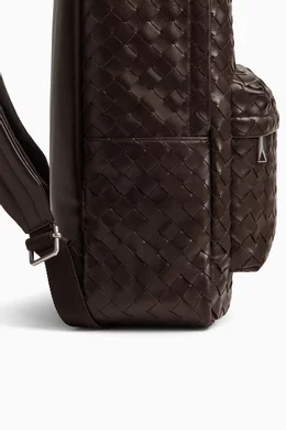 Buy Bottega Veneta Brown Medium Backpack in Intrecciato Leather For Men Online Ounass Bahrain