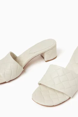 Bottega veneta white mules cheap