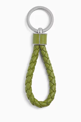 Buy Bottega Veneta Green Key Ring in Intreccio Leather For Men Online Ounass Bahrain