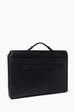 Buy Calvin Klein Black Iconic Plaque Laptop Bag in Faux Leather For Men Online Ounass Bahrain