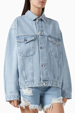 Boyfriend oversized denim jacket clearance