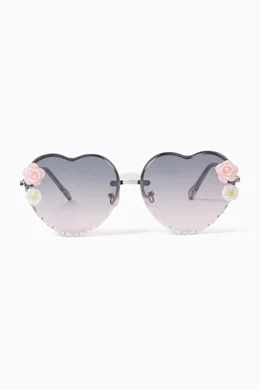 Floral heart sunglasses 2025