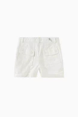 White polo linen shorts sale