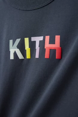 Buy Kith Black Novelty Logo Graphic T shirt in Cotton For UNISEX Online Ounass Bahrain