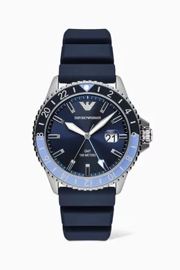 Buy Emporio Armani Blue Diver Stainless Steel Watch 42mm For Men Online Ounass Bahrain