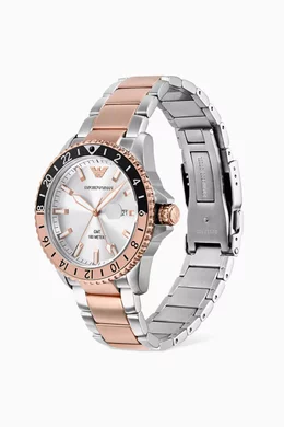 Buy Emporio Armani White Diver Stainless Steel Watch 42mm For Men Online Ounass Bahrain