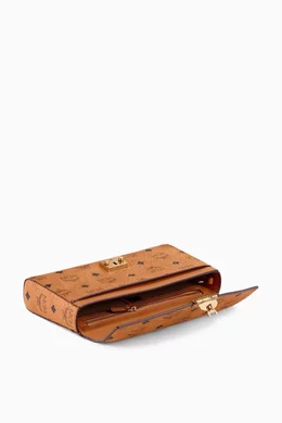 Mcm millie visetos canvas wallet on a chain outlet
