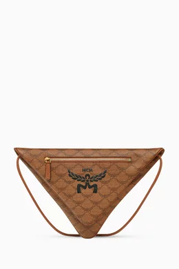 Buy MCM Brown Unisex Himmel Triangle Pouch in Monogram canvas For UNISEX Online Ounass Bahrain