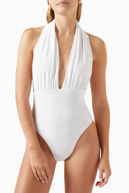 Norma kamali white swimsuit best sale