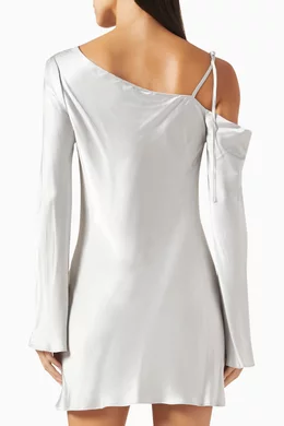 Buy Shona Joy Grey Sofia Asymmetrical Mini Dress in Viscose Blend For Women  Online | Ounass Bahrain