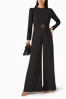 Buy Elle Zeitoune Black Seattle Belted Jumpsuit For Women Online Ounass Bahrain