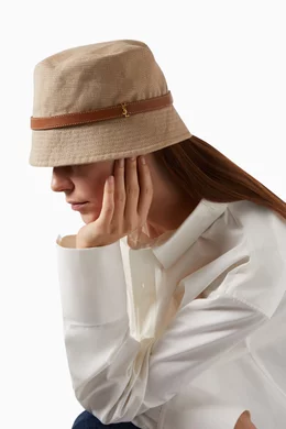 Buy SAINT LAURENT Neutral Cassandre Bucket Hat in Canvas For Women Online Ounass Bahrain