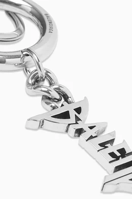 Buy Balenciaga Silver Typo Metal Keychain in Metal For UNISEX Online Ounass Bahrain