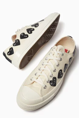 Buy Comme des Garcons PLAY Neutral x Converse Chuck 70 Low Top Sneakers in Canvas For Men Online Ounass Bahrain