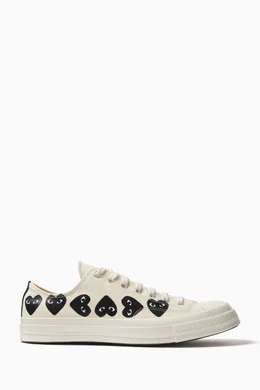 Buy Comme des Garcons PLAY Neutral x Converse Chuck 70 Low Top Sneakers in Canvas For Men Online Ounass Bahrain