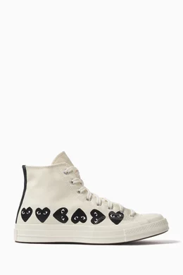 Comme des garcons play converse canvas high top sneakers shop