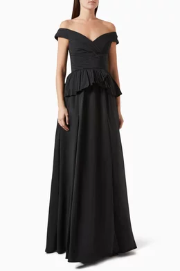 Marchesa notte off the shoulder gown sale