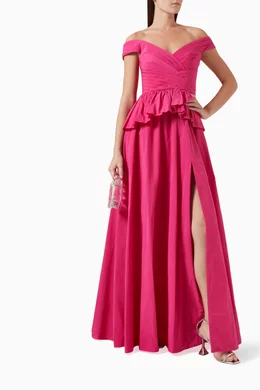Marchesa notte off the shoulder gown sale