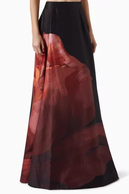 Rose print maxi skirt deals