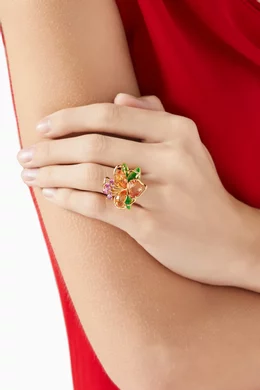 Buy Kate Spade New York Multicolour Paradise Floral Cocktail Ring in Plated metal For Women Online Ounass Bahrain