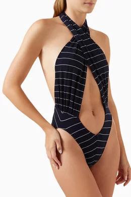 Norma kamali halter swimsuit store