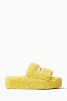 Furry yellow slides deals