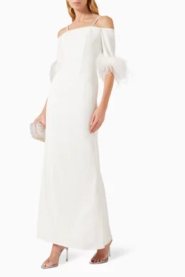 Mac duggal feather gown store