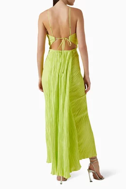 Buy Maria Lucia Hohan Yellow Leonie Draped Maxi Dress For Women Online Ounass Bahrain