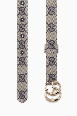 Buy Gucci Grey GG Marmont Thin Belt in GG Canvas For Women Online Ounass Bahrain