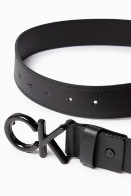 Buy Calvin Klein Black Logo Belt in Leather For Men Online Ounass Bahrain