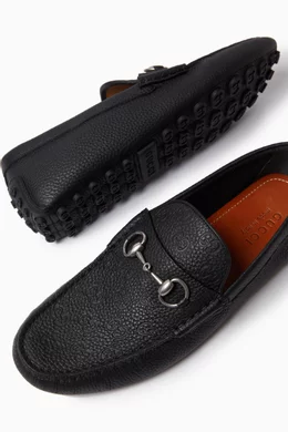 Buy Gucci Black Horsebit Driving Shoes in Leather For Men Online Ounass Bahrain